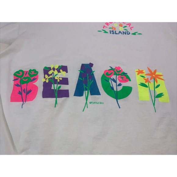 Vintage Turtle Bay Tropical Island Beach 90s Single Stitch T Shirt Adult - Picture 3 of 16